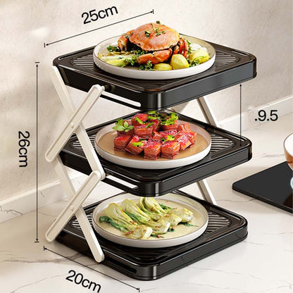 🍽️ 50% OFF NOW! 📦 4-Tier Bowl Storage Rack – Foldable, Stable & Maximizes Your Kitchen Space