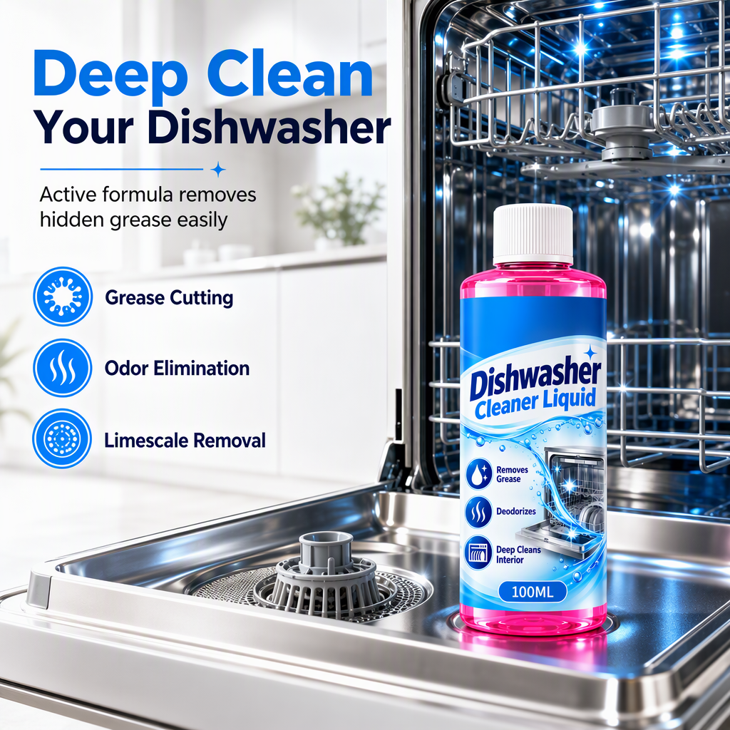Dishwasher Deep Cleaning Liquid for Grease and Limescale Removal🍀