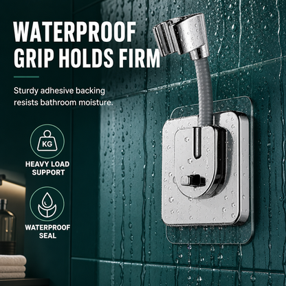 🚿 No-Drill Shower Head Holder – Flexible Arm & Adjustable Angles❄️