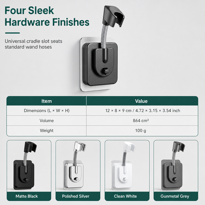 🚿 No-Drill Shower Head Holder – Flexible Arm & Adjustable Angles❄️