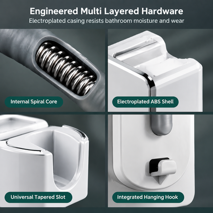 🚿 No-Drill Shower Head Holder – Flexible Arm & Adjustable Angles❄️