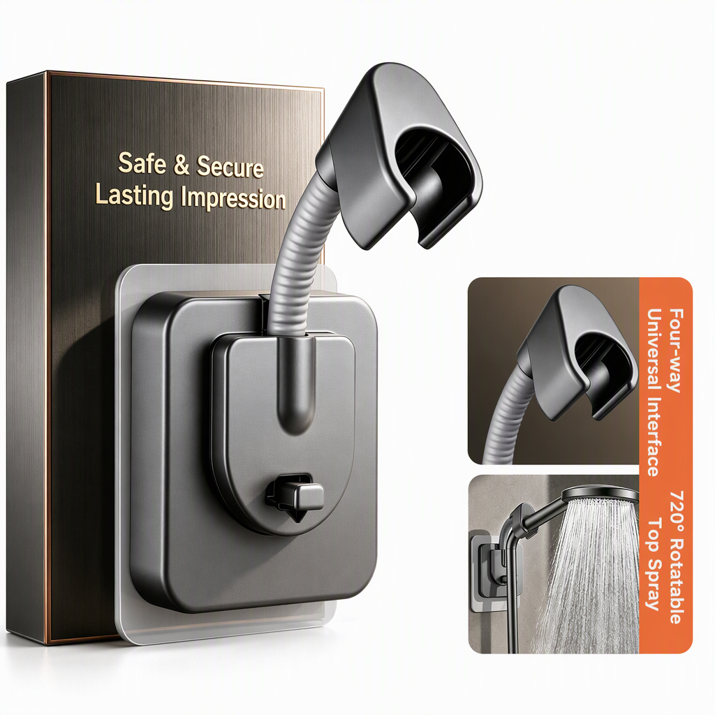 🚿 No-Drill Shower Head Holder – Flexible Arm & Adjustable Angles❄️