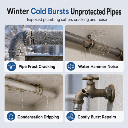 Adhesive Pipe Insulation Wrap Outdoor Winter Anti Freeze Thermal Foam Sleeve for Water and Solar Pipes⏳