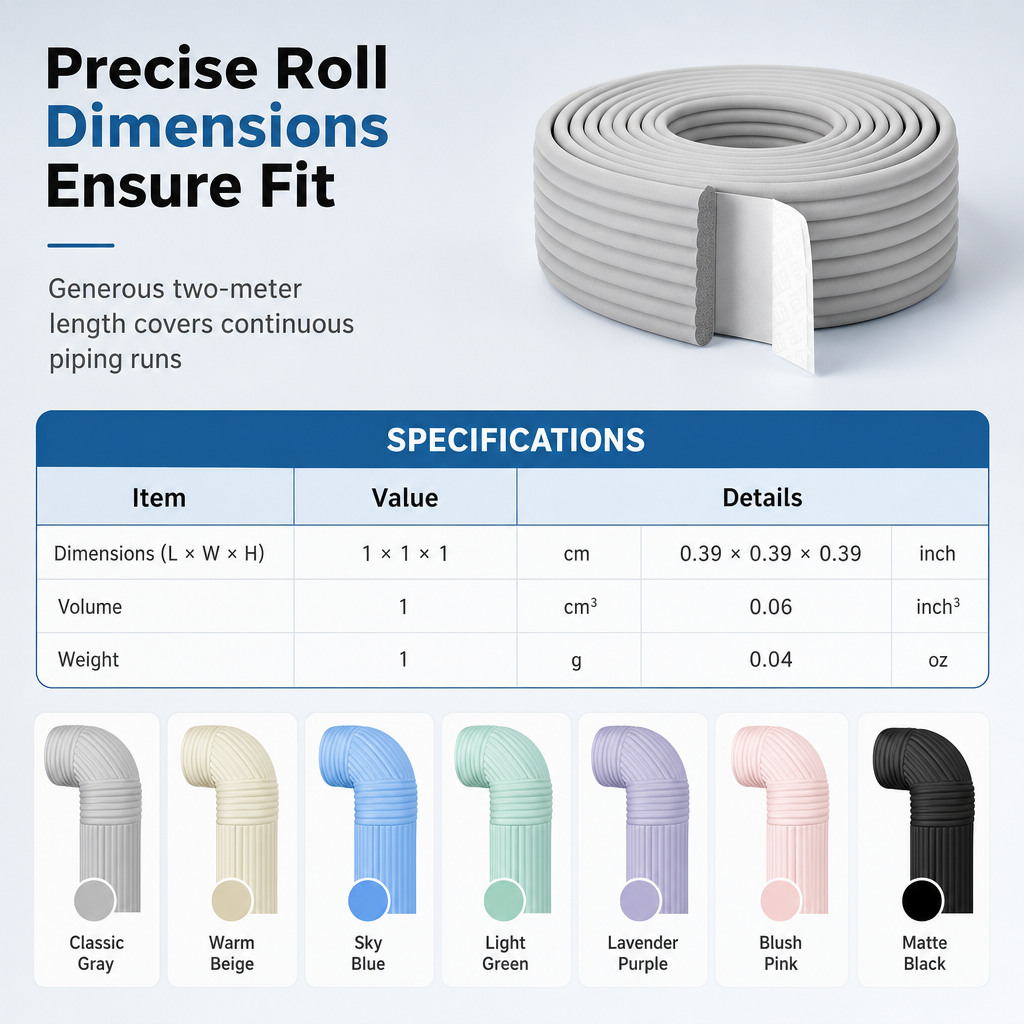 Adhesive Pipe Insulation Wrap Outdoor Winter Anti Freeze Thermal Foam Sleeve for Water and Solar Pipes⏳