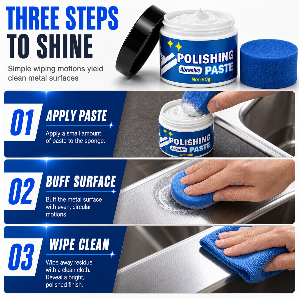 ✨ Metal Polishing Paste with Sponge⏳