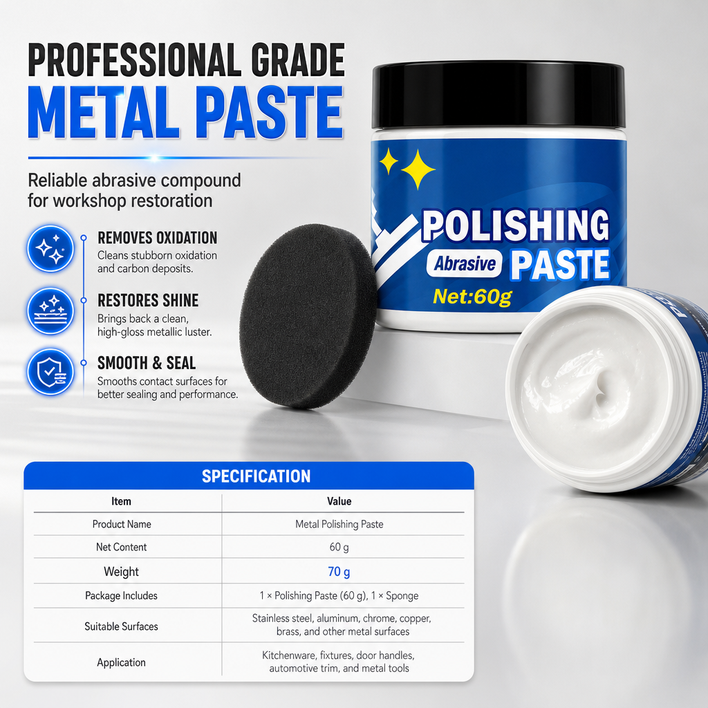 ✨ Metal Polishing Paste with Sponge⏳