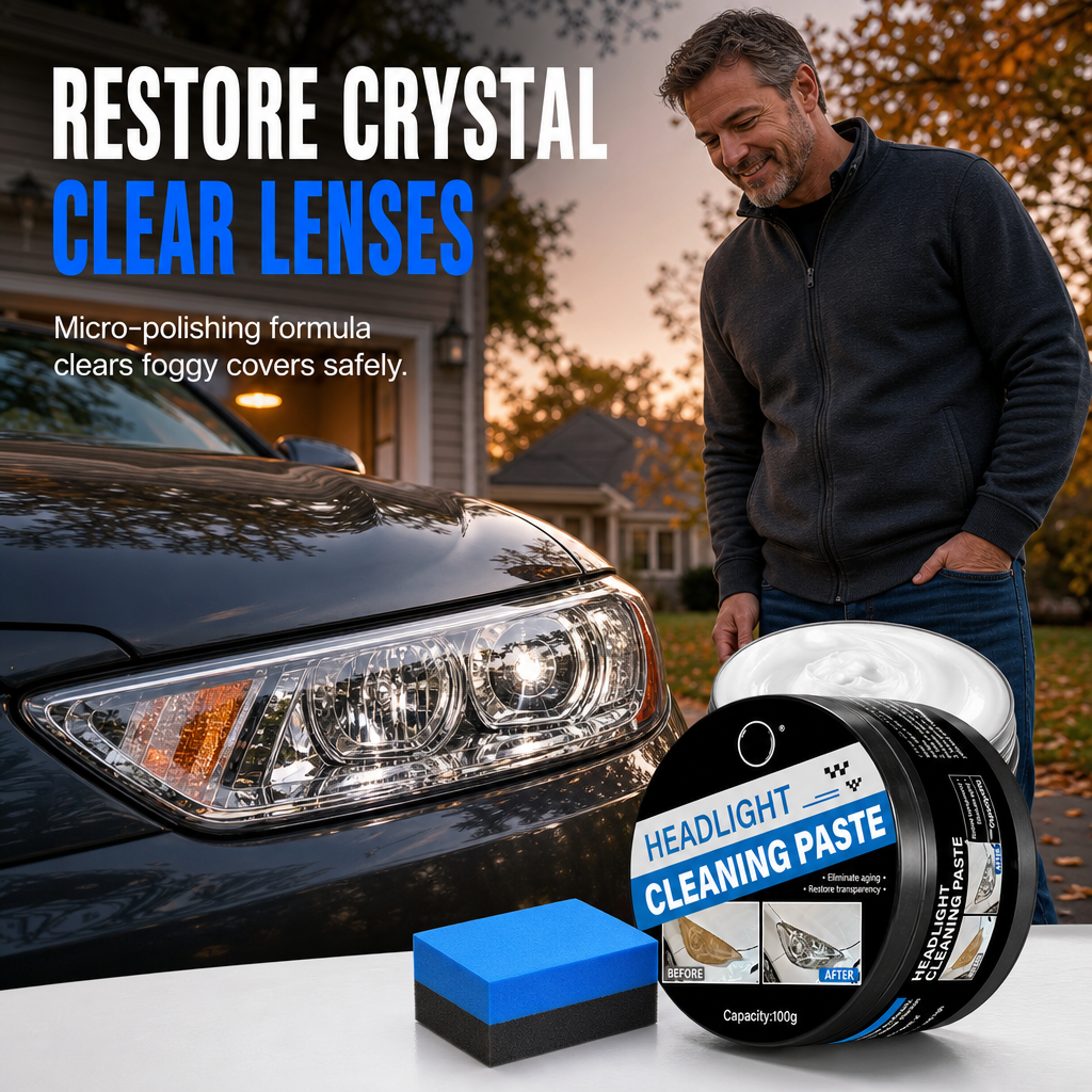 🚗Car Headlight Restoration Paste and Polishing Cream for Removing Oxidation Yellowing and Haziness⏳
