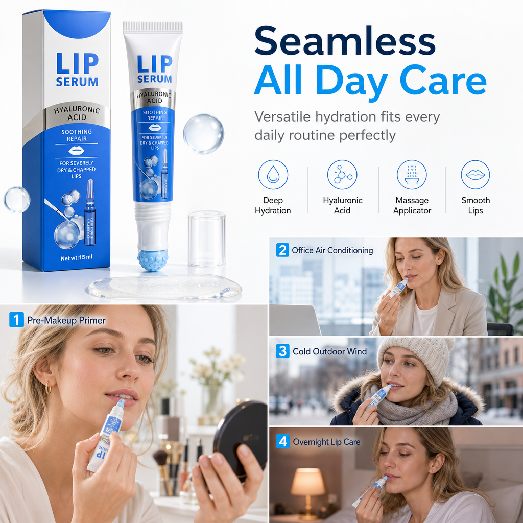 Moisturizing Lip Balm Serum for Hydrating Lip Care and Reducing Lip Lines 15ml⏳