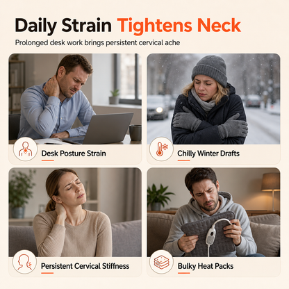 🔥 50% OFF ⏰ Heated Neck Wrap – Rechargeable Heating & Massage Scarf 💆‍♀️