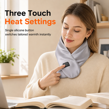🔥 50% OFF ⏰ Heated Neck Wrap – Rechargeable Heating & Massage Scarf 💆‍♀️