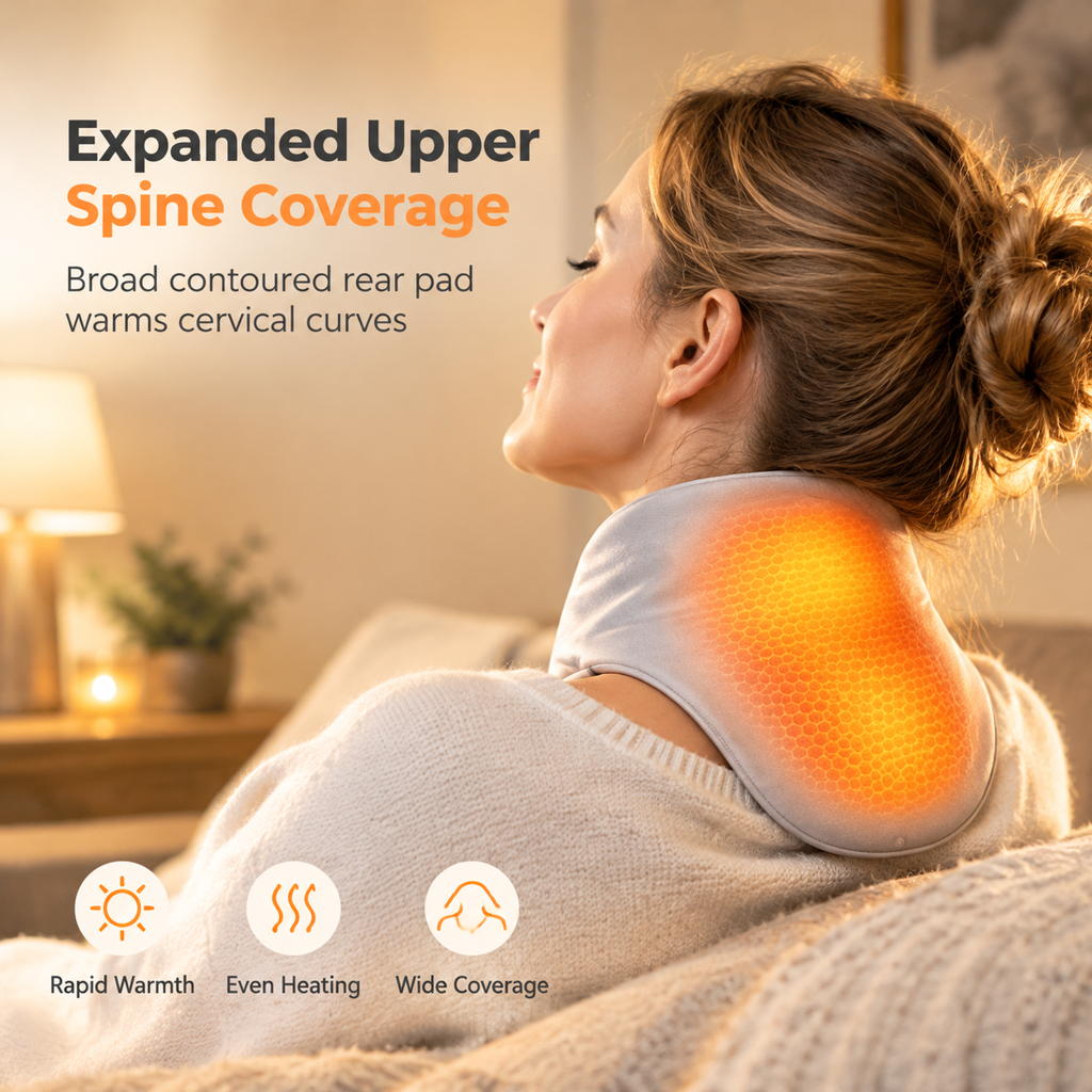 🔥 50% OFF ⏰ Heated Neck Wrap – Rechargeable Heating & Massage Scarf 💆‍♀️