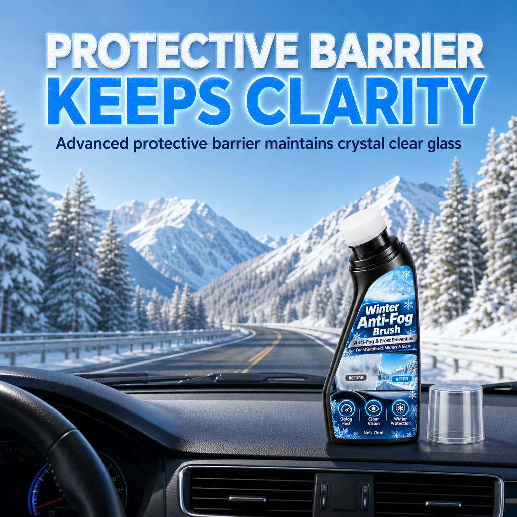65ml Car Glass Anti Fog and Anti Freeze Paste Winter Defogging and Anti Condensation Cream for Windshield and Rearview Mirror⏳