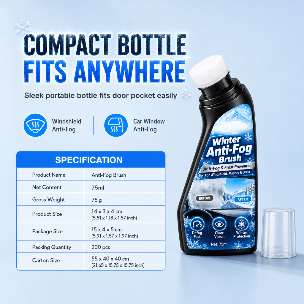 65ml Car Glass Anti Fog and Anti Freeze Paste Winter Defogging and Anti Condensation Cream for Windshield and Rearview Mirror⏳