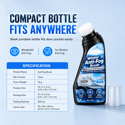 65ml Car Glass Anti Fog and Anti Freeze Paste Winter Defogging and Anti Condensation Cream for Windshield and Rearview Mirror⏳